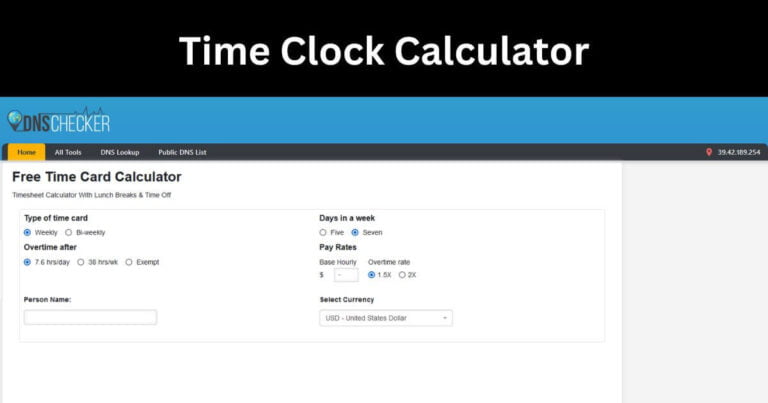 time clock calculator