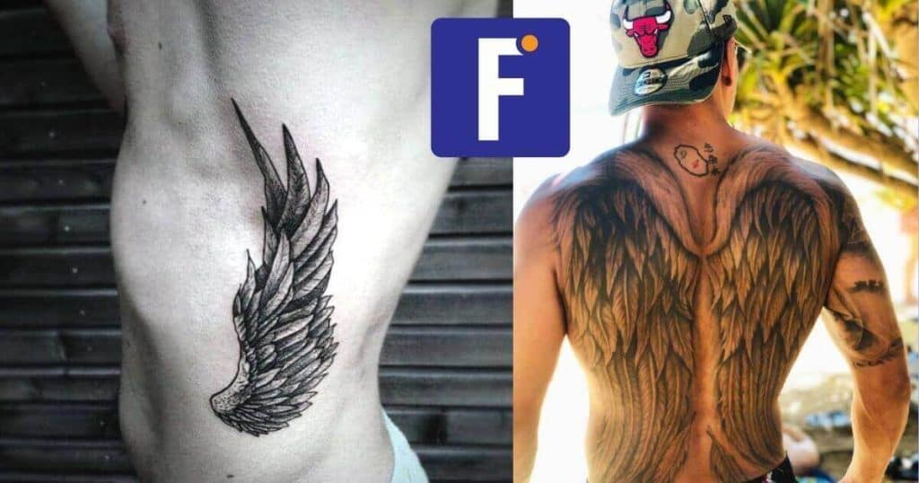 Tiny unique Wing Tattoos for Guys